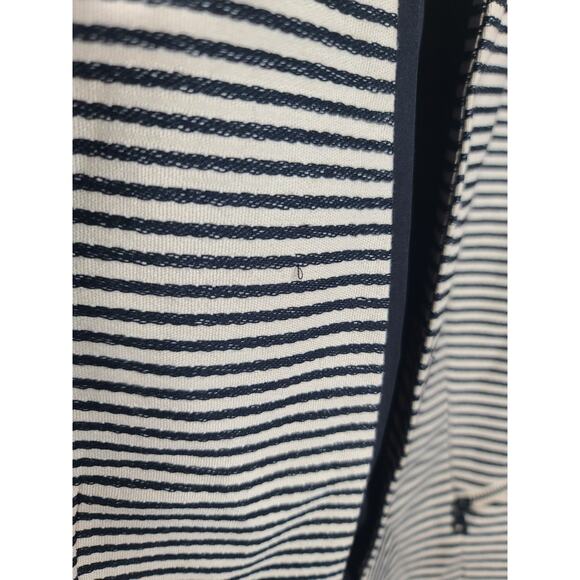 Ann Taylor black tan striped open front jacket blazer - 12P / 12 petite - Picture 4 of 8